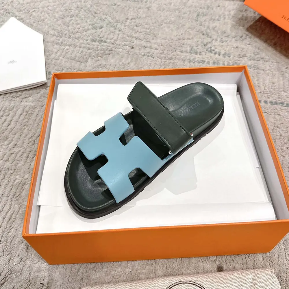 Hermes Unisex Chypre Sandal-Green/Blue - image 7
