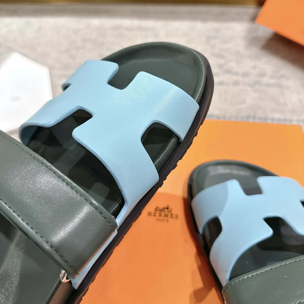 Hermes Unisex Chypre Sandal-Green/Blue - image 8