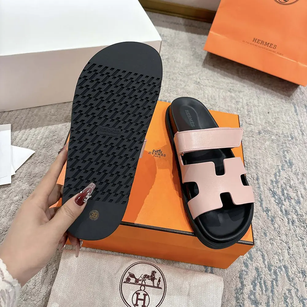 Hermes Unisex Chypre Sandal-Pink - image 10