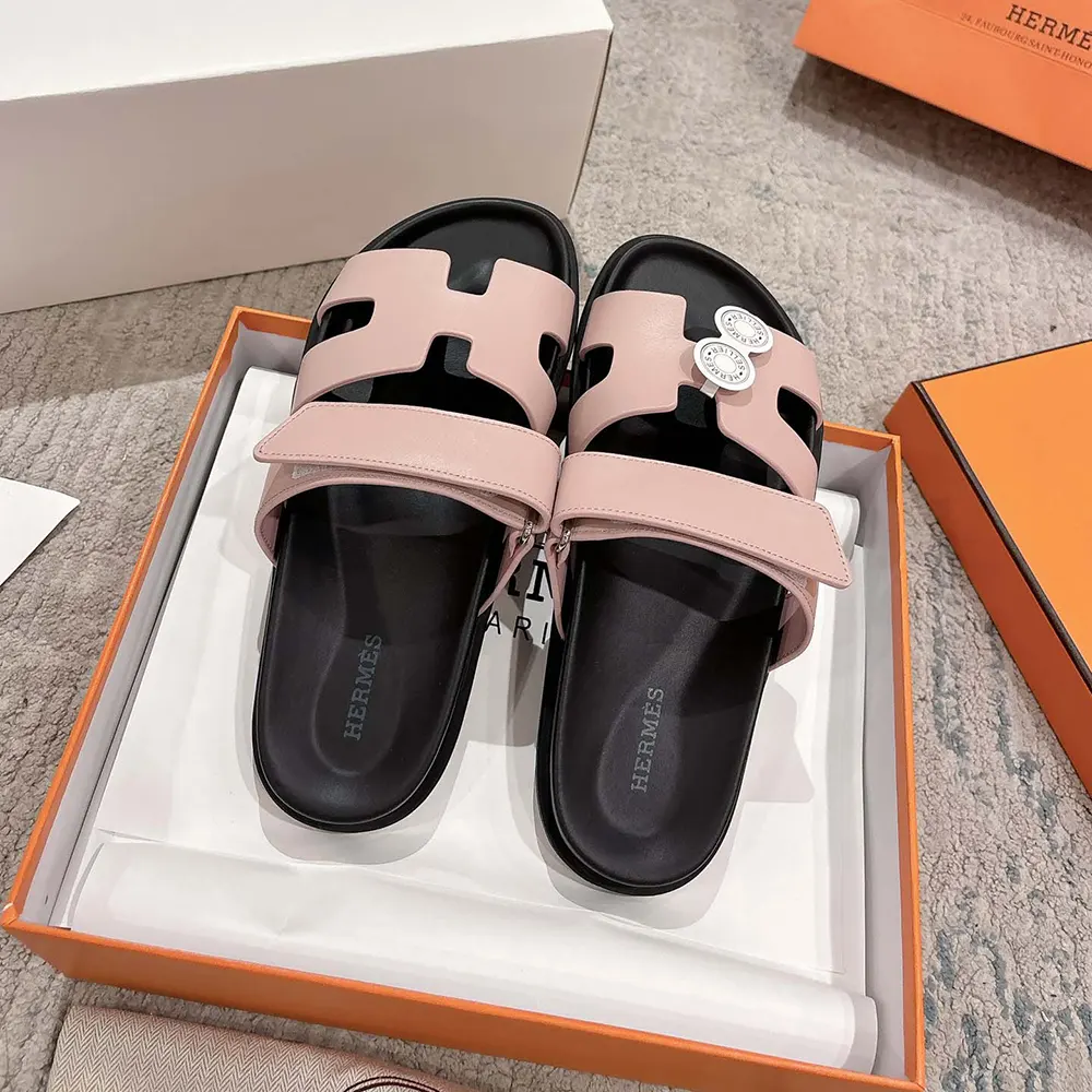 Hermes Unisex Chypre Sandal-Pink - image 6