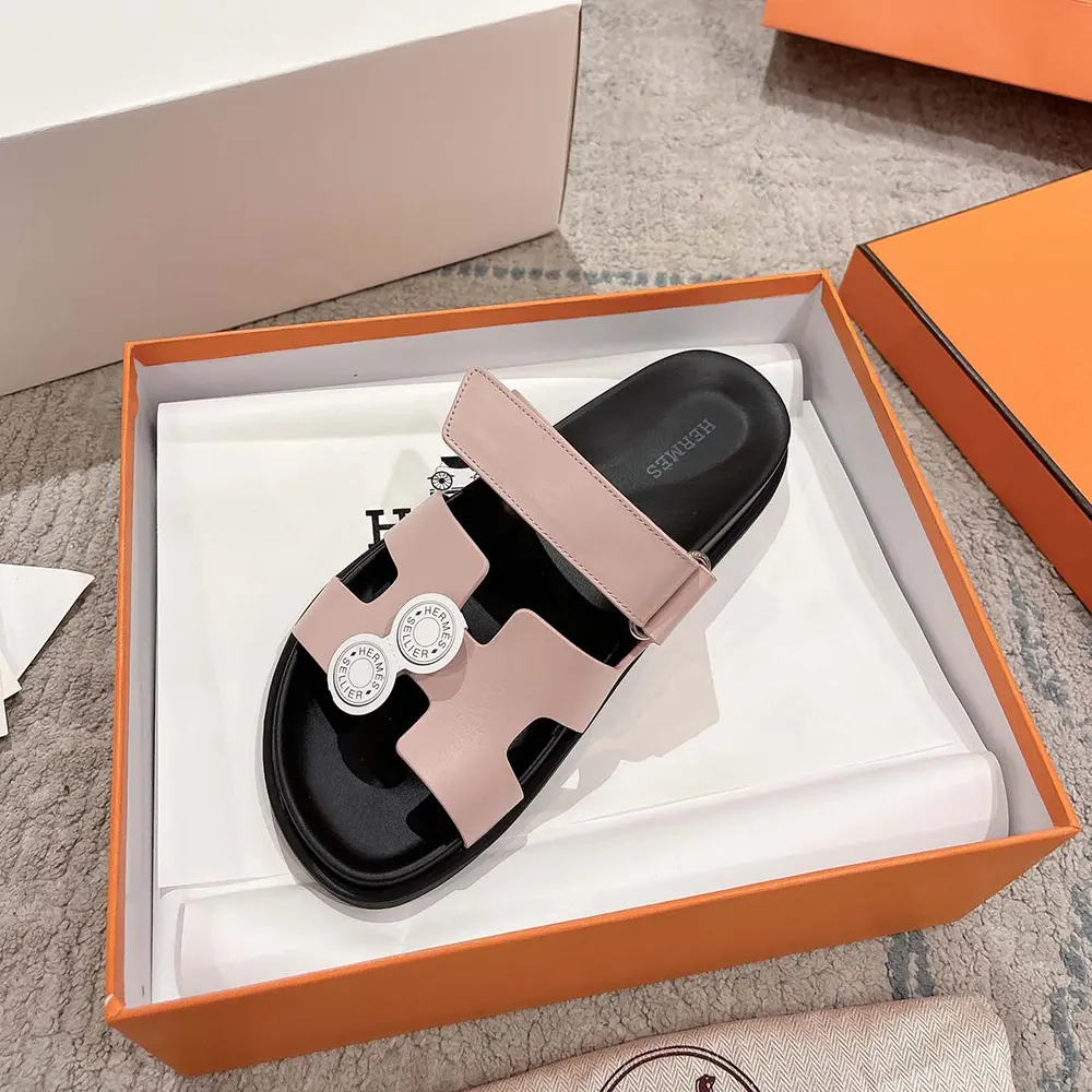 Hermes Unisex Chypre Sandal-Pink - image 7