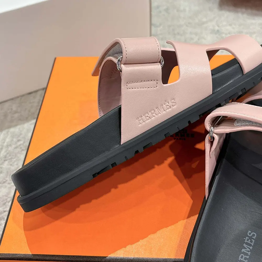 Hermes Unisex Chypre Sandal-Pink - image 9