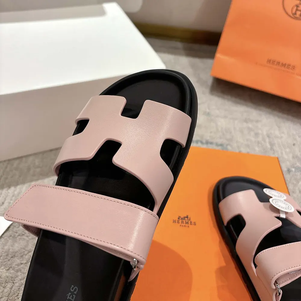 Hermes Unisex Chypre Sandal-Pink - image 8