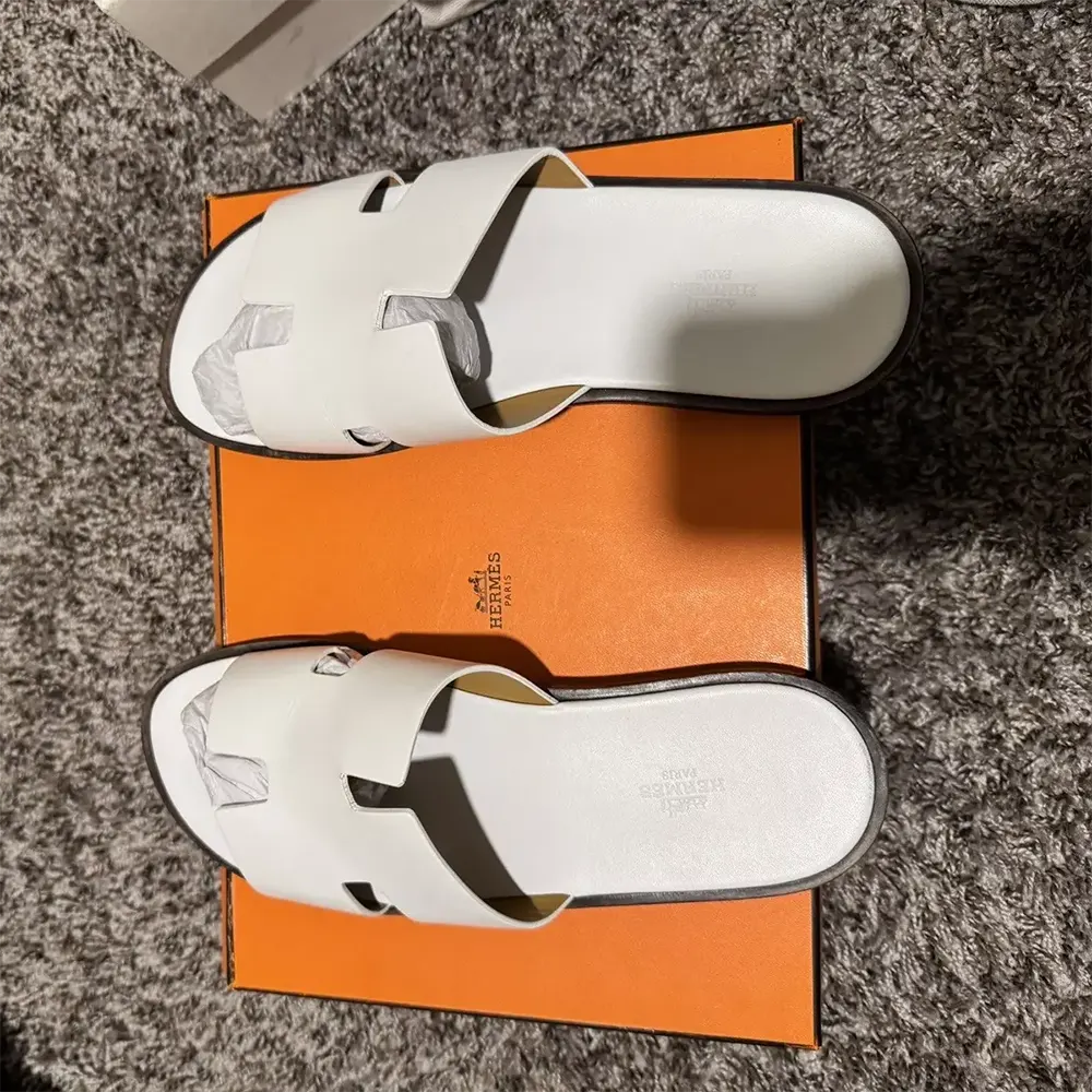 Hermes Unisex Izmir Sandal-White - image 4
