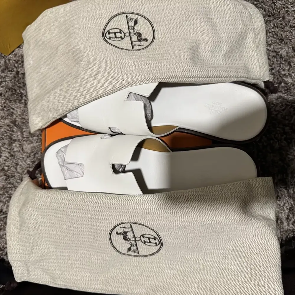 Hermes Unisex Izmir Sandal-White - image 5