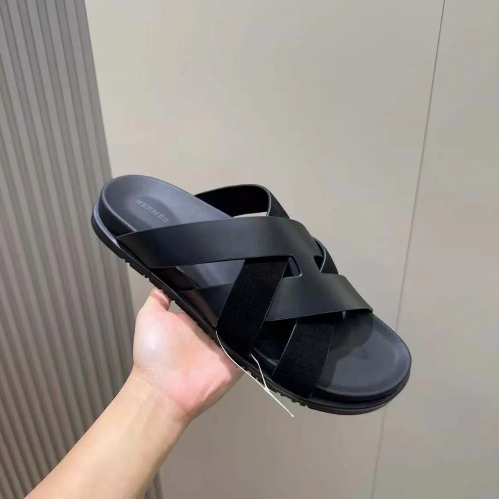 Hermes Unisex Kazimir Sandal-Black - image 8