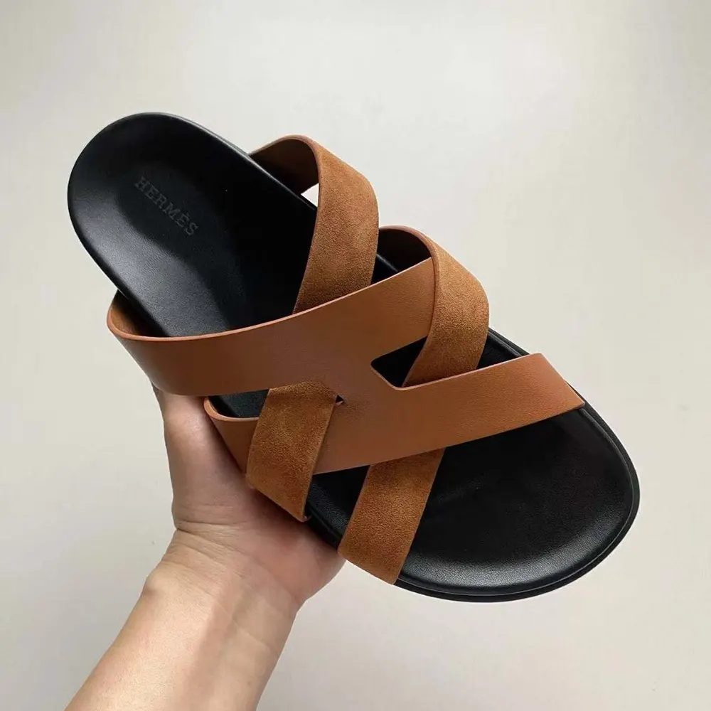 Hermes Unisex Kazimir Sandal-Brown - image 5