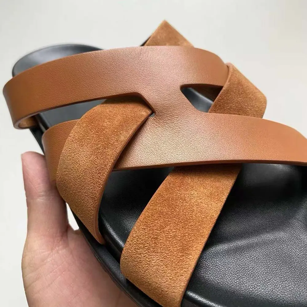 Hermes Unisex Kazimir Sandal-Brown - image 8
