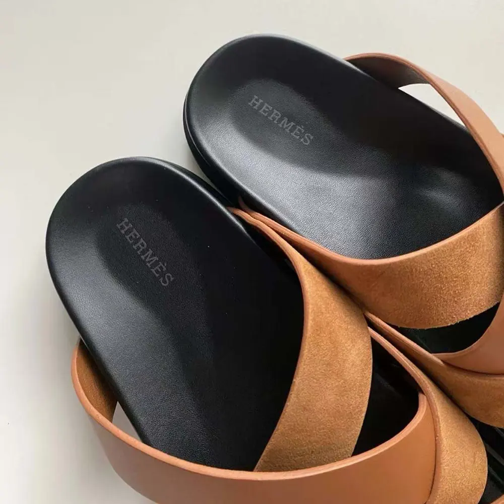 Hermes Unisex Kazimir Sandal-Brown - image 7