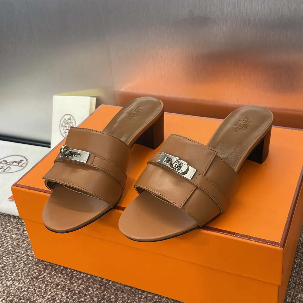 Hermes Women Gigi 50 Sandal-Brown - image 4