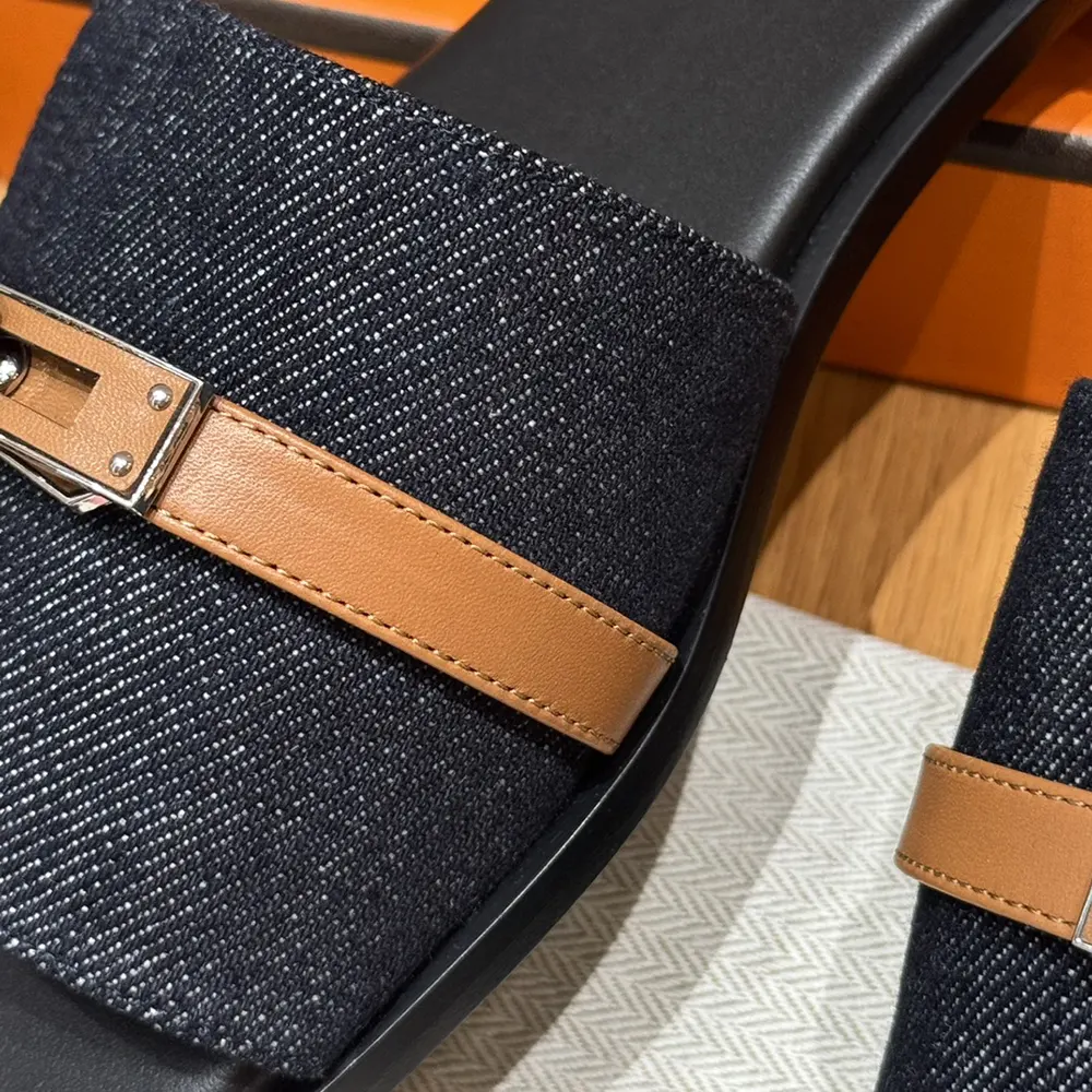 Hermes Women Giulia Sandal-Navy - image 6
