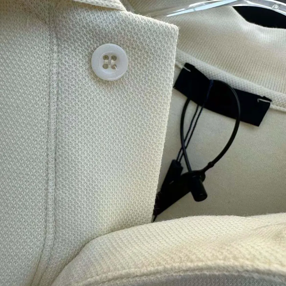 Prada Men Fleece Polo Natural Shirt in a Fleece Design-Beige - image 9