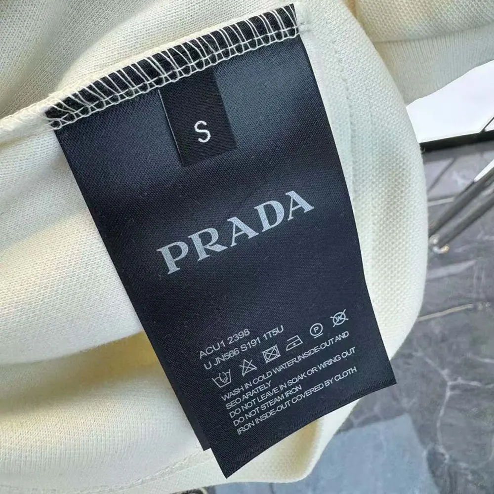 Prada Men Fleece Polo Natural Shirt in a Fleece Design-Beige - image 8
