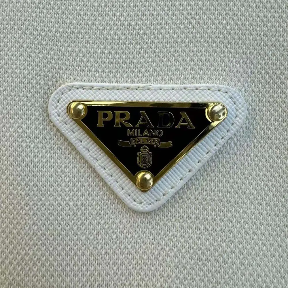 Prada Men Fleece Polo Natural Shirt in a Fleece Design-Beige - image 5