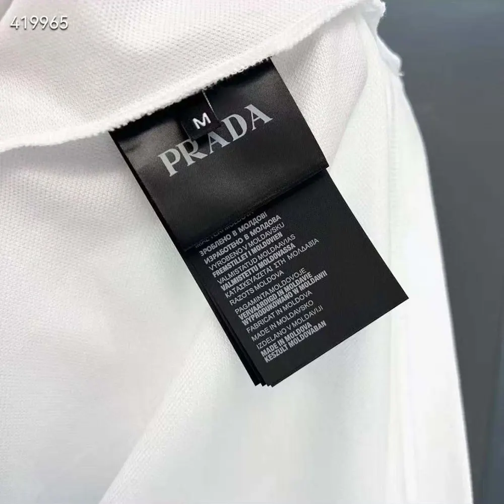 Prada Men Fleece Polo Natural Shirt in a Fleece Design-White - image 6