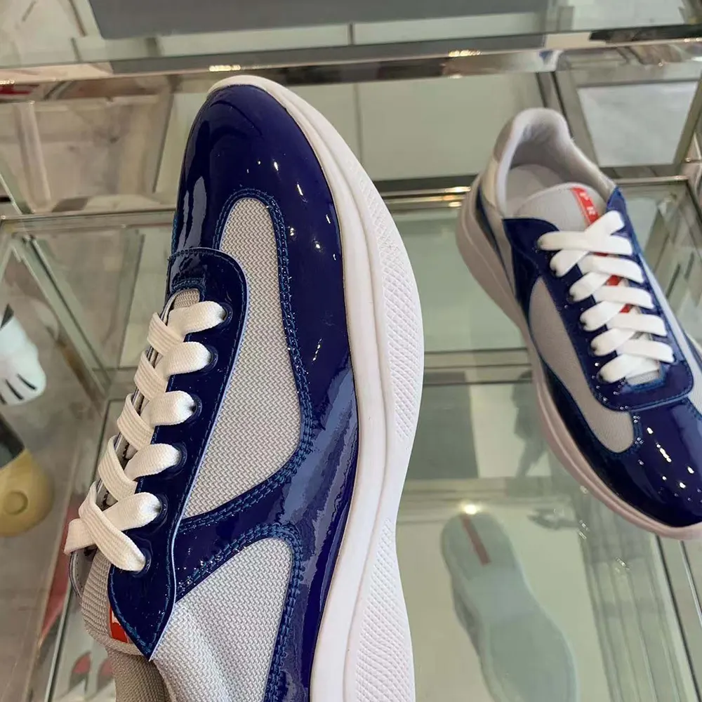 Prada Unisex America’s Cup Patent Leather Patchwork Sneakers - image 6