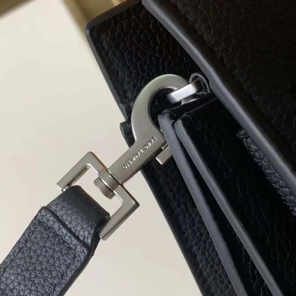 Saint Laurent YSL Women Sac De Jour Thin Large in Grained Leather-Black - image 9