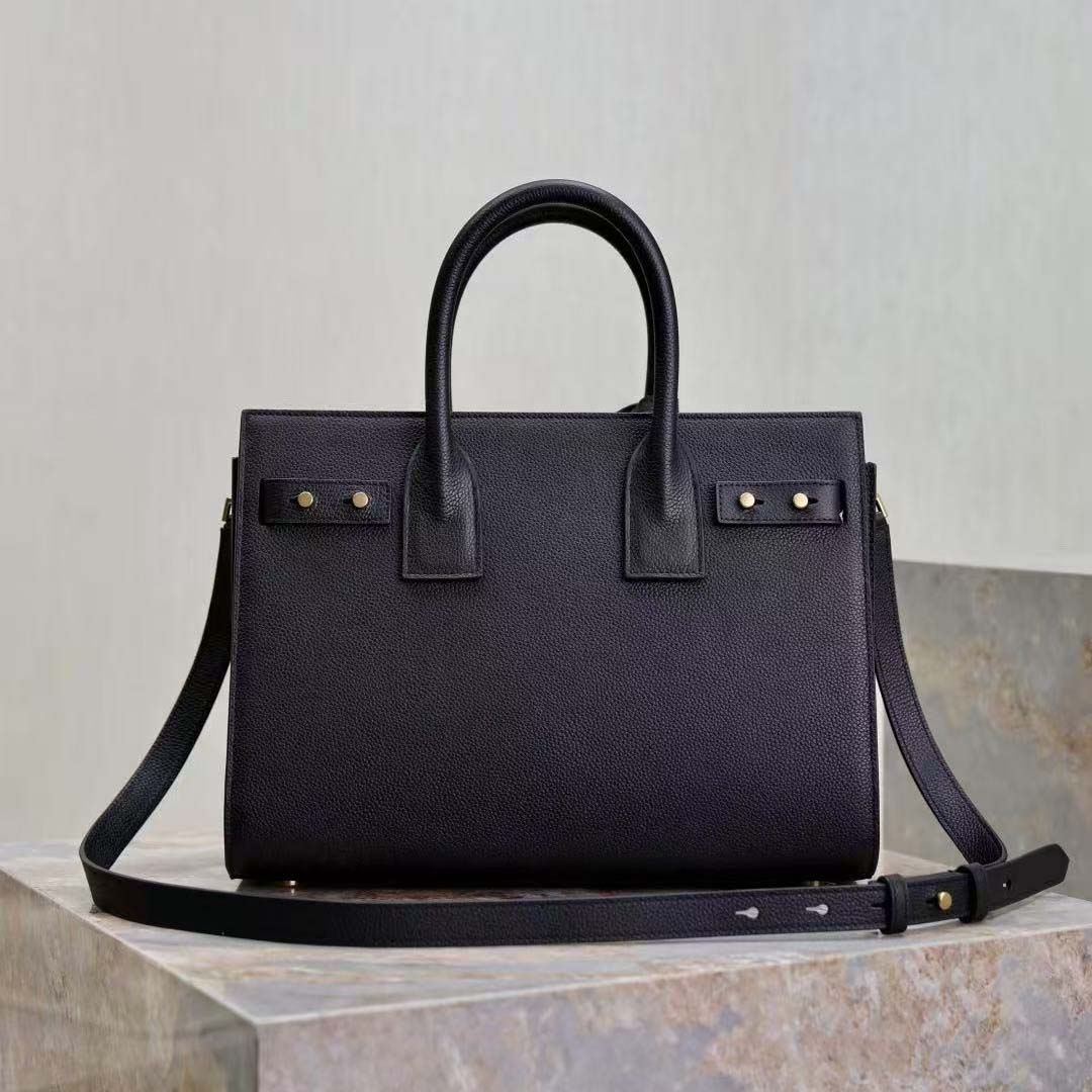 Side angle showing structured silhouette of Saint Laurent YSL Shoulder Bag