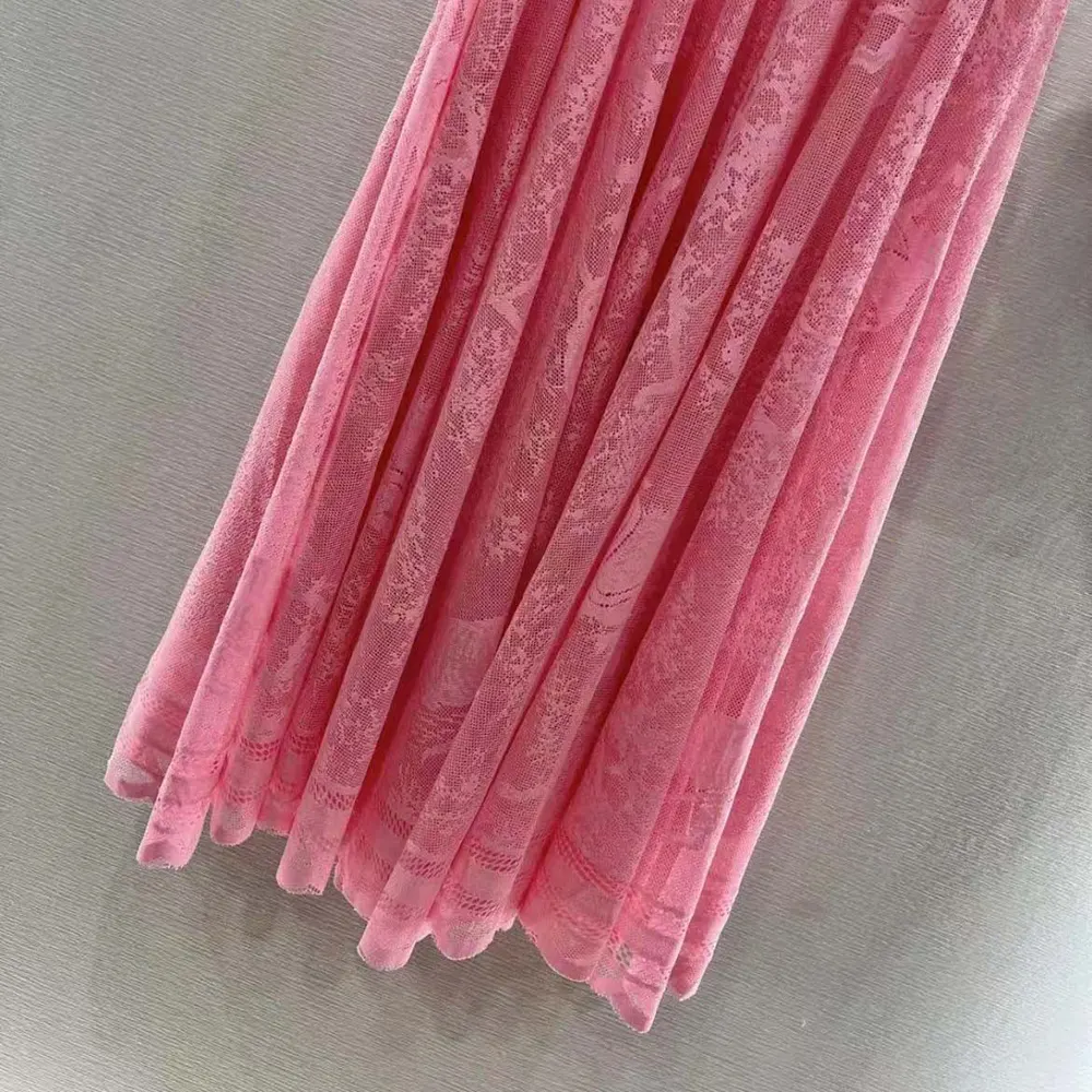 Dior Women Dioriviera Mid-Length Flared Skirt Cherry Blossom Pink - image 8