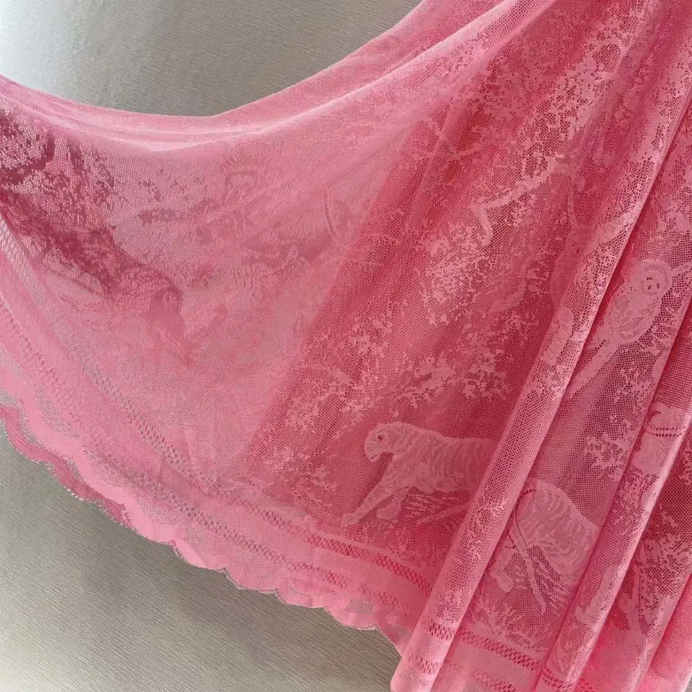 Dior Women Dioriviera Mid-Length Flared Skirt Cherry Blossom Pink - image 9