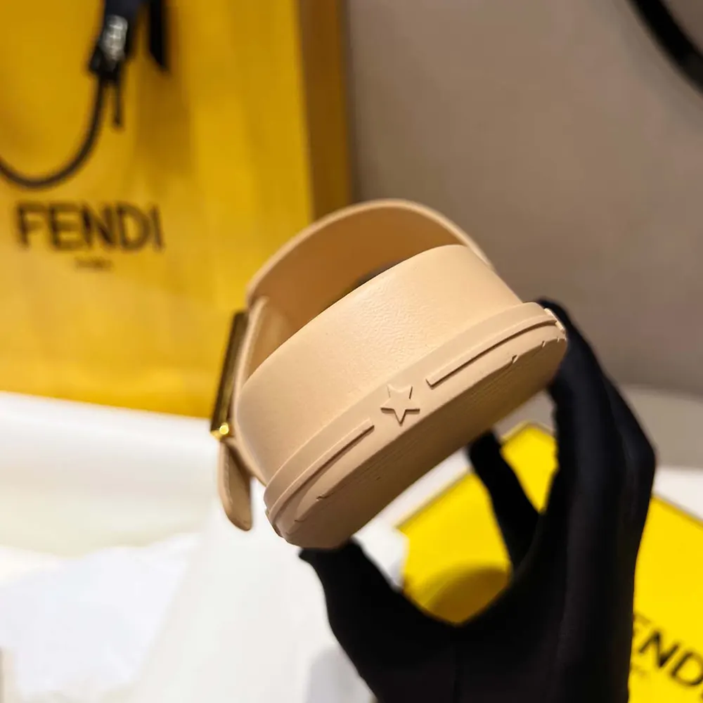 Fendi Women Feel Mesh Slides with Raffia FF Embroidery - image 10