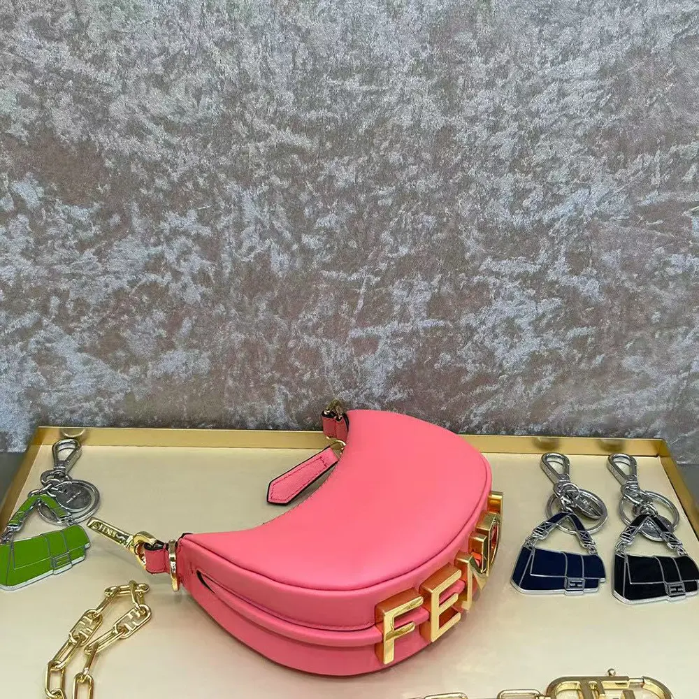 Fendi Women Nano Fendigraphy Pink Leather Charm - image 5