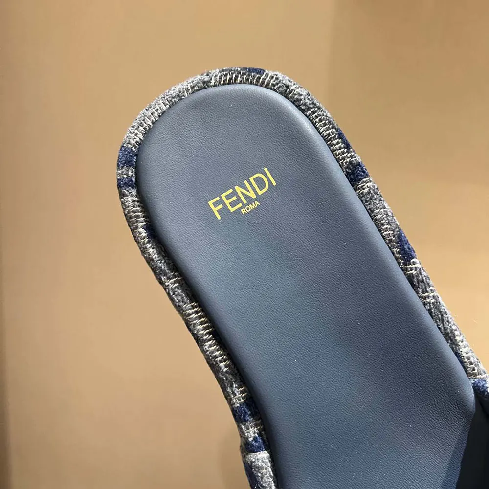 Fendi Women Sunshine FF Chenille Jacquard Platform Sandals - image 9