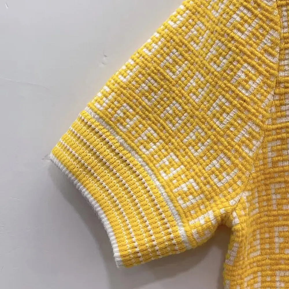 Fendi Women Sweater Yellow FF Cotton Jumper - image 5