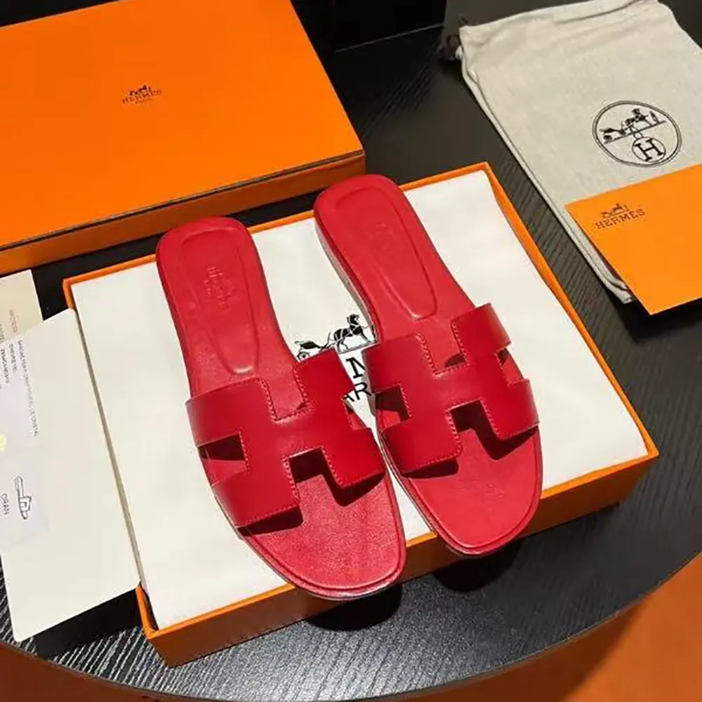 Hermes Women Oran Sandal-Red - image 5
