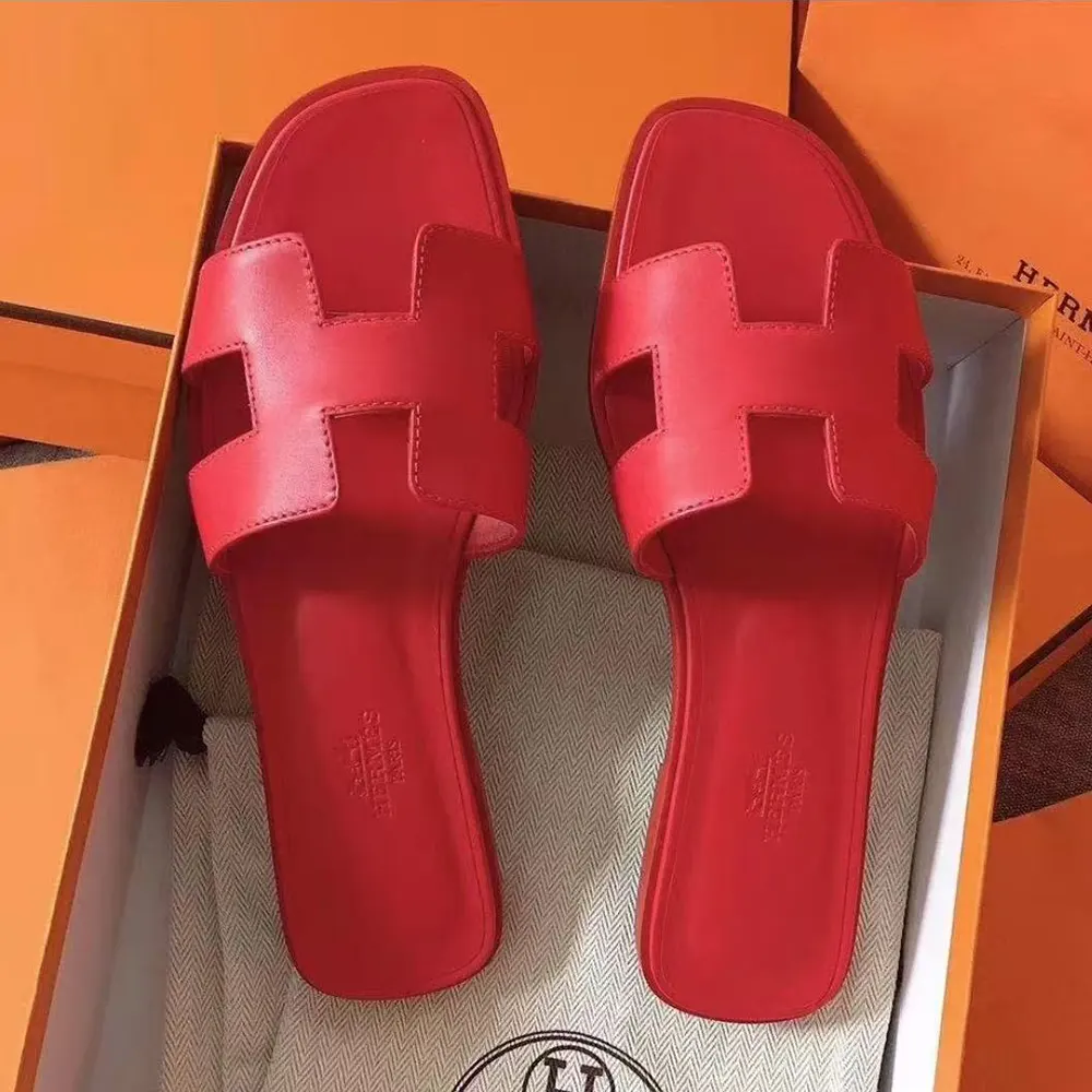 Hermes Women Oran Sandal-Red - image 6