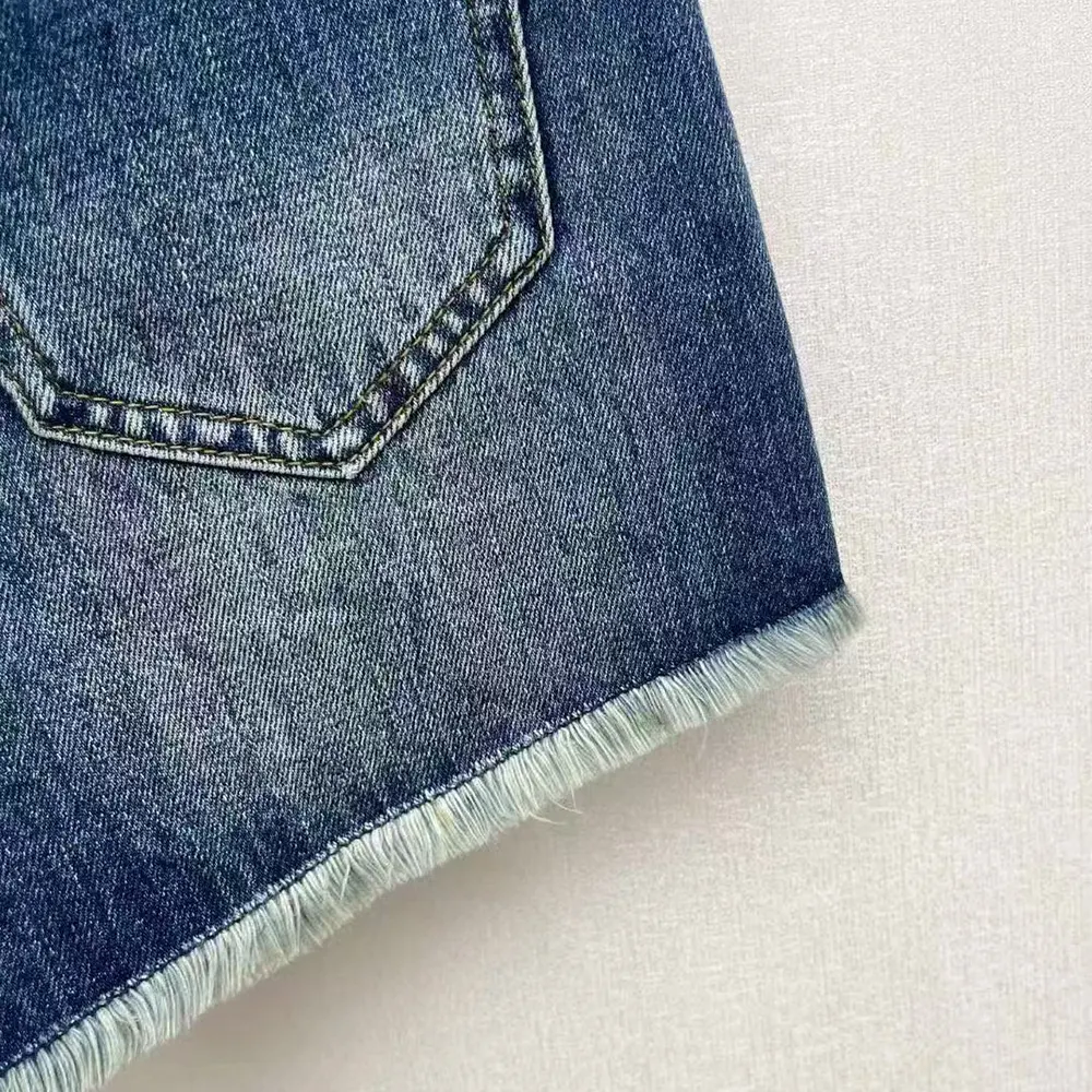 Loewe Women Anagram Shorts in Denim - image 6