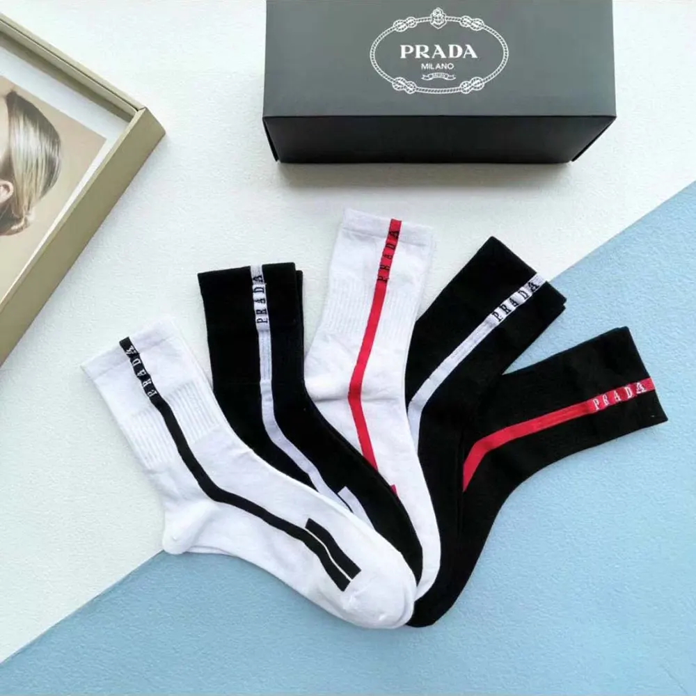 Prada Unisex Re-Nylon Knit Socks 5pcs - image 8