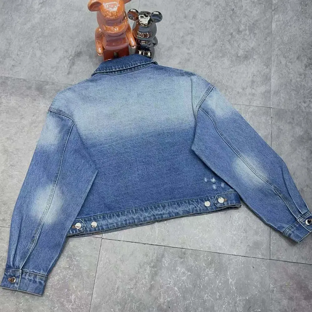 Prada Women Cropped Organic Denim Jacket - image 5
