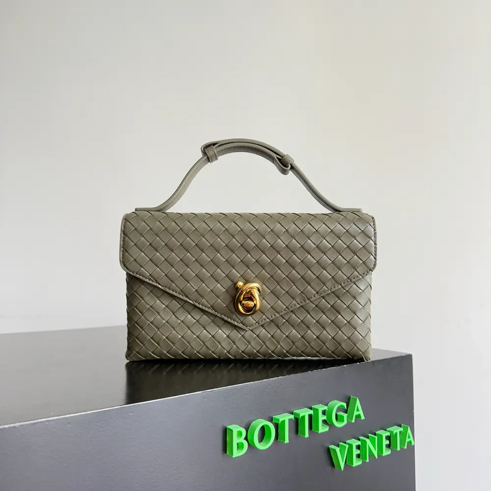 Close-up of knot lock closure on Bottega Veneta Women Knot Lock bag