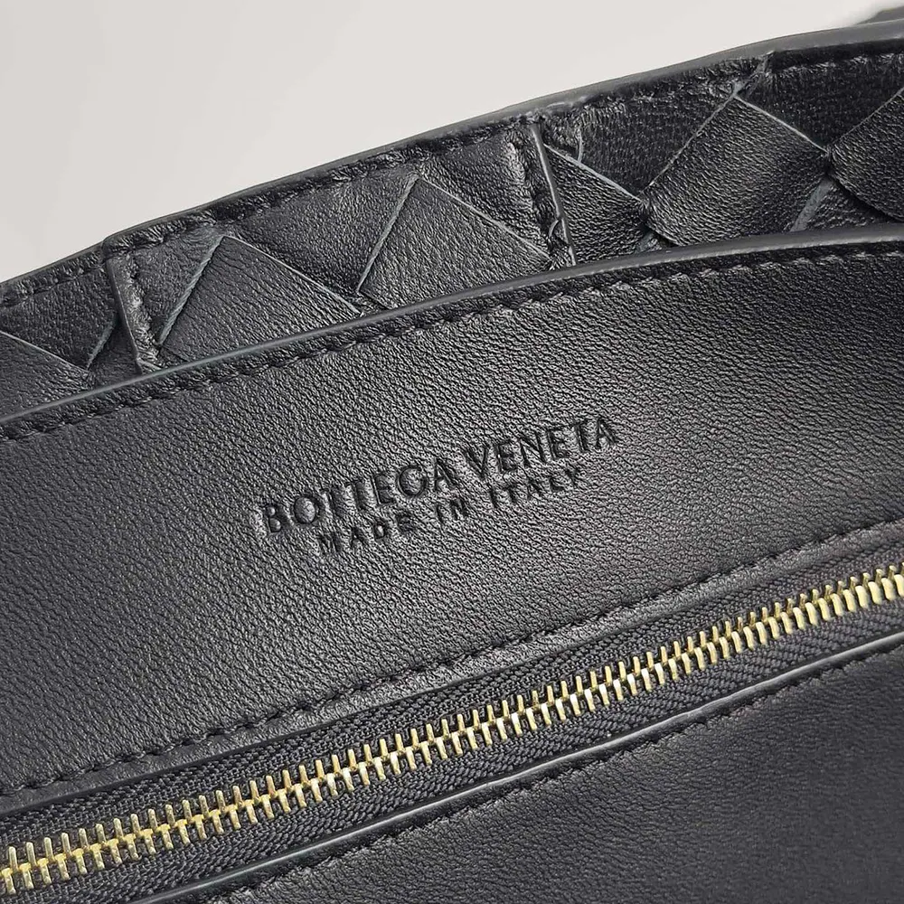 Bottega Veneta Women Large Andiamo in Lambskin Leather-Black/Gold - image 8