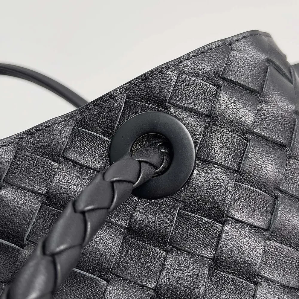 Bottega Veneta Women Large Andiamo in Lambskin Leather-Black/Gold - image 6