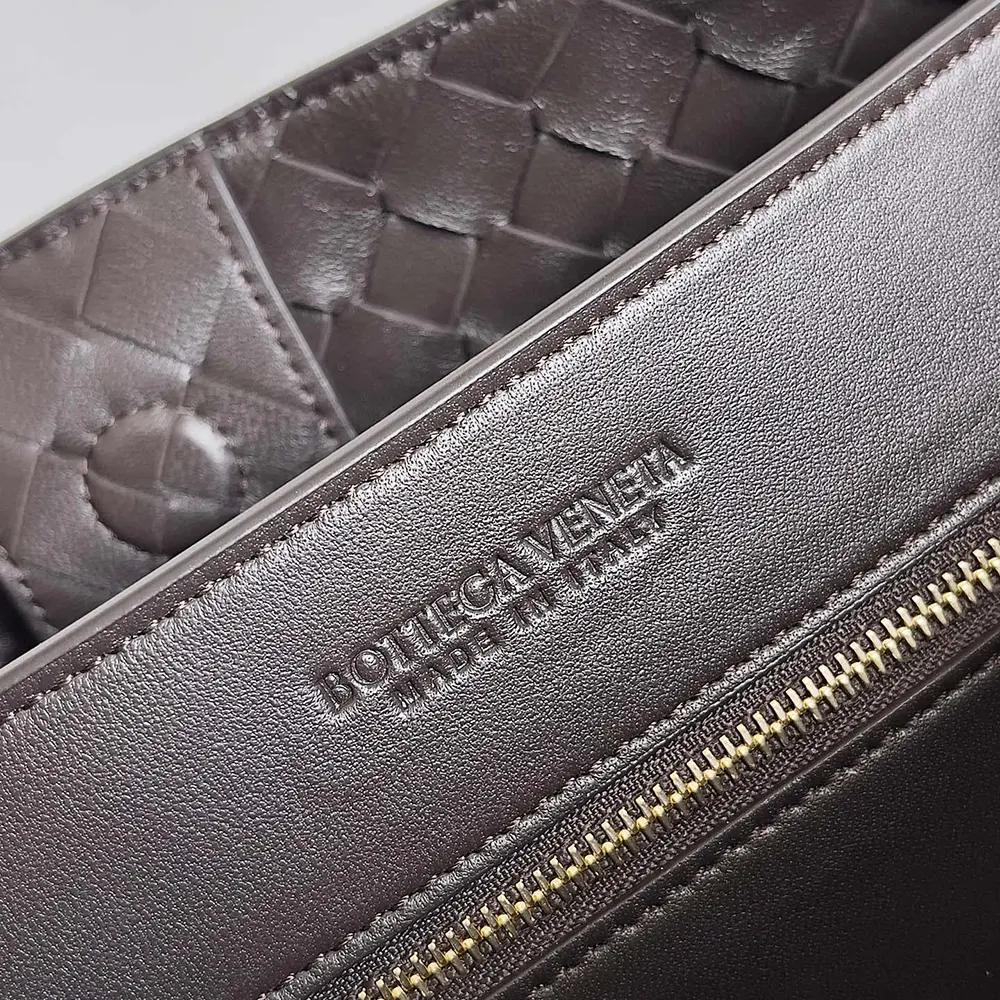 Bottega Veneta Women Large Andiamo in Lambskin Leather-Chocolate Brown - image 10