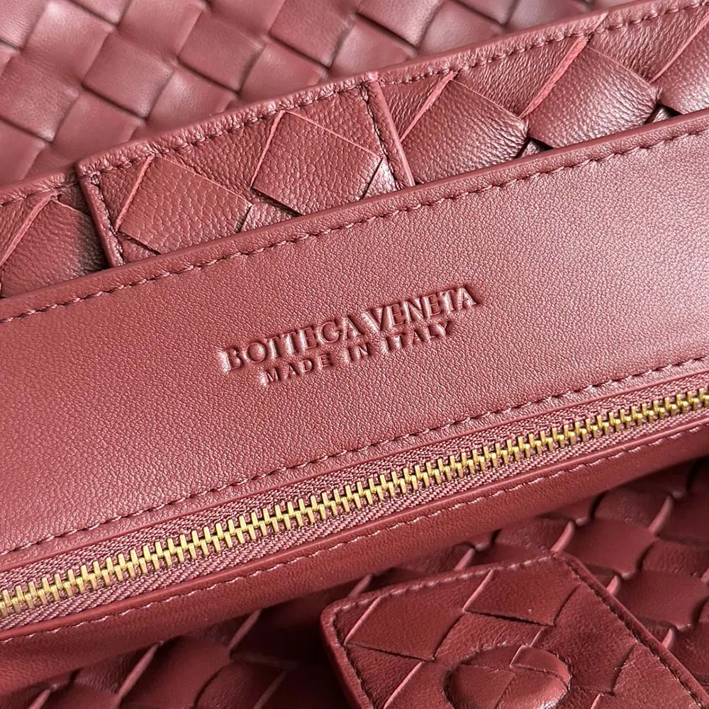 Bottega Veneta Women Large Andiamo in Lambskin Leather-Dark Red - image 10