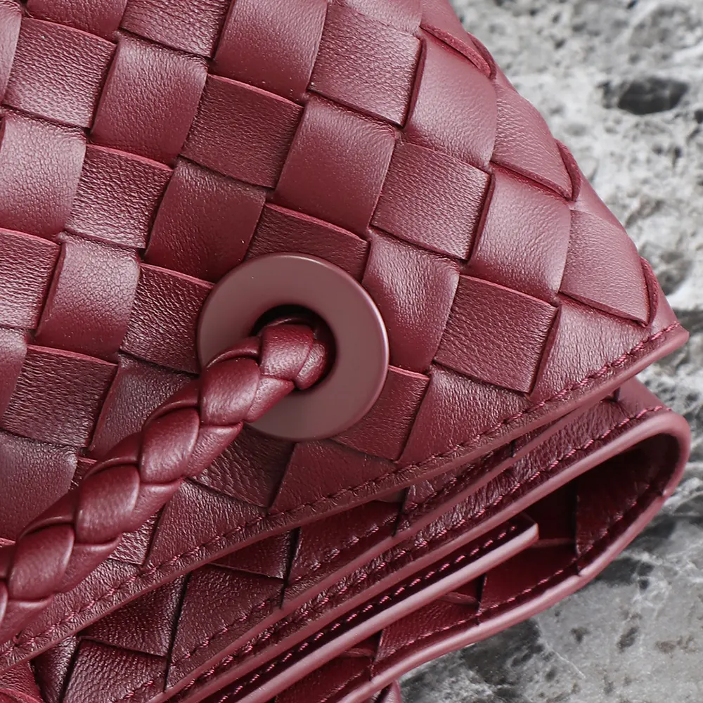 Bottega Veneta Women Large Andiamo in Lambskin Leather-Maroon - image 9