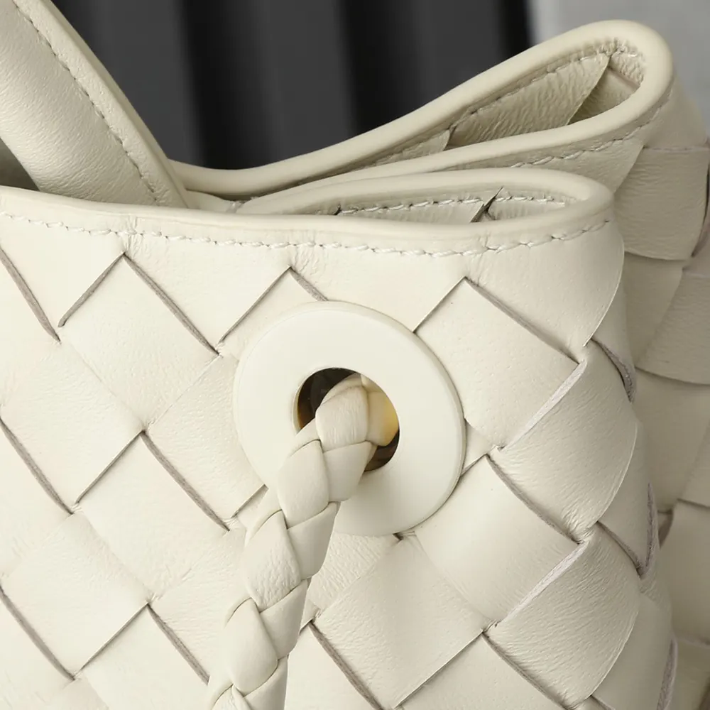 Bottega Veneta Women Medium Andiamo in Supple Intrecciato Leather-White - image 7