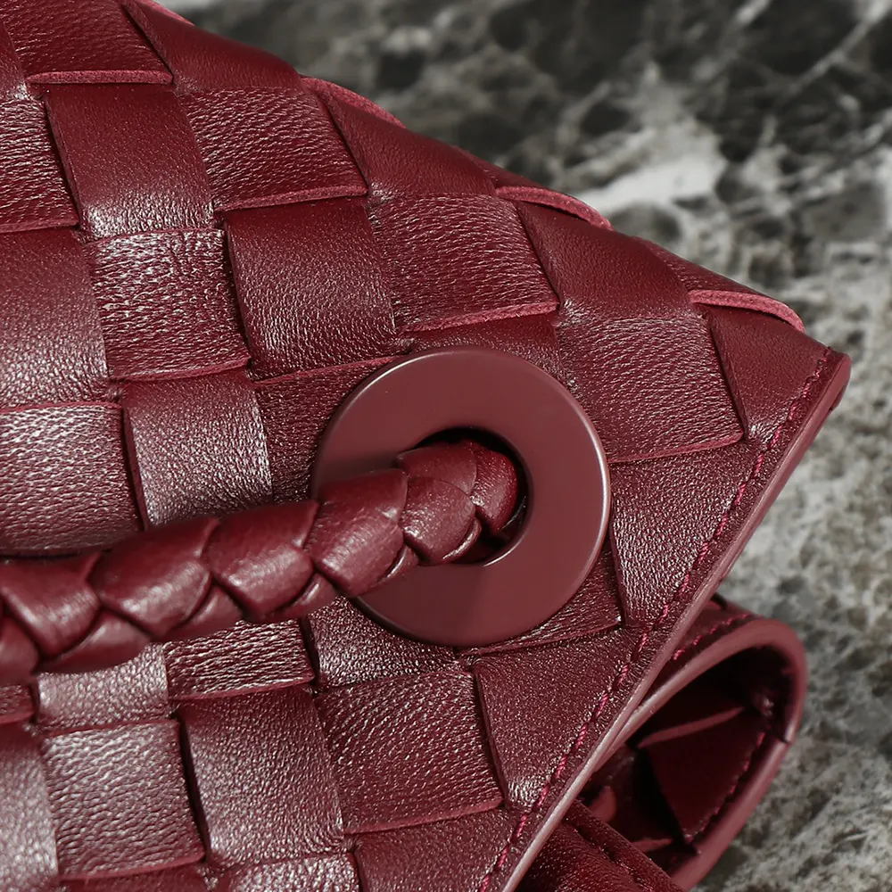 Bottega Veneta Women Medium Andiamo in Supple Intrecciato Leather-Maroon - image 7