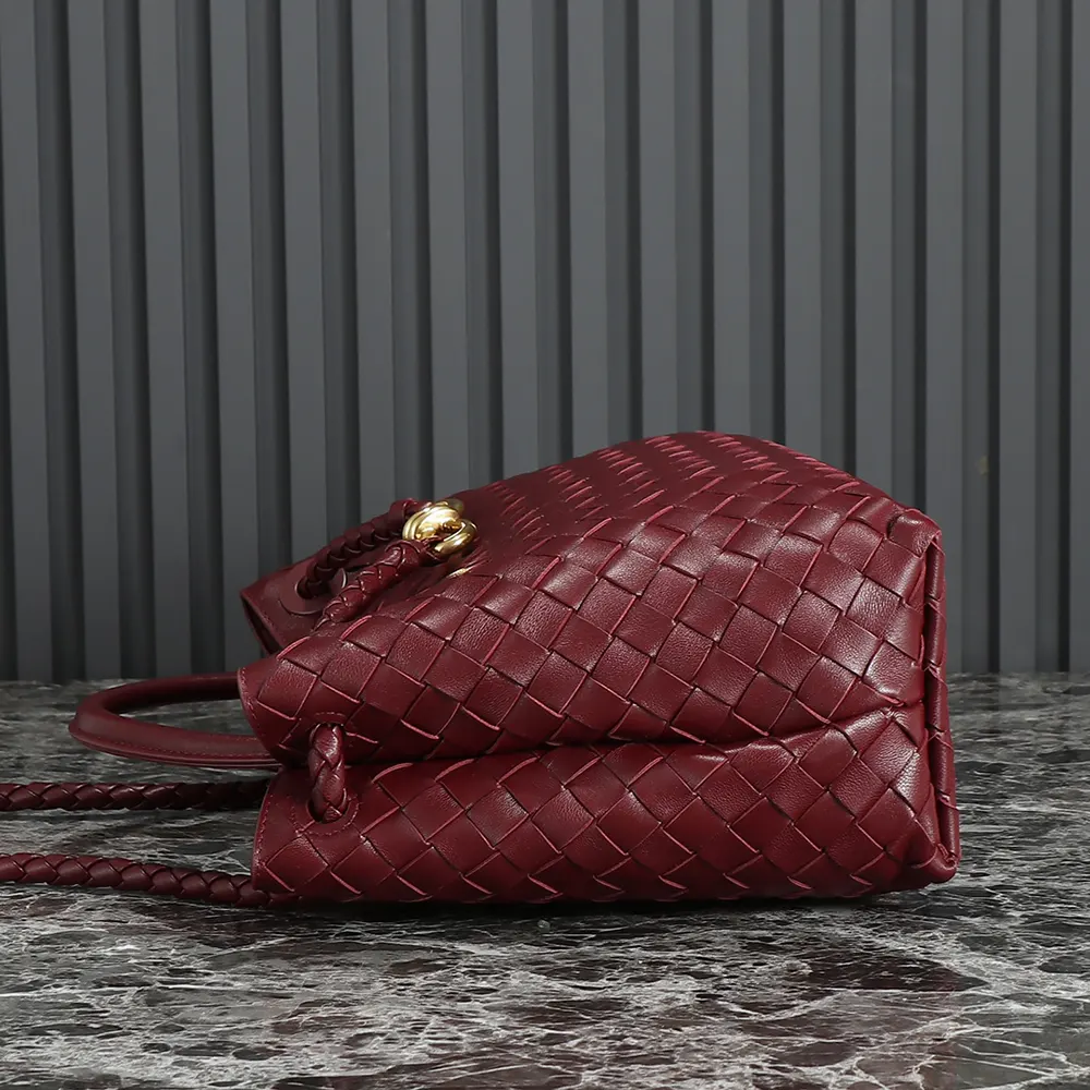 Bottega Veneta Women Medium Andiamo in Supple Intrecciato Leather-Maroon - image 5