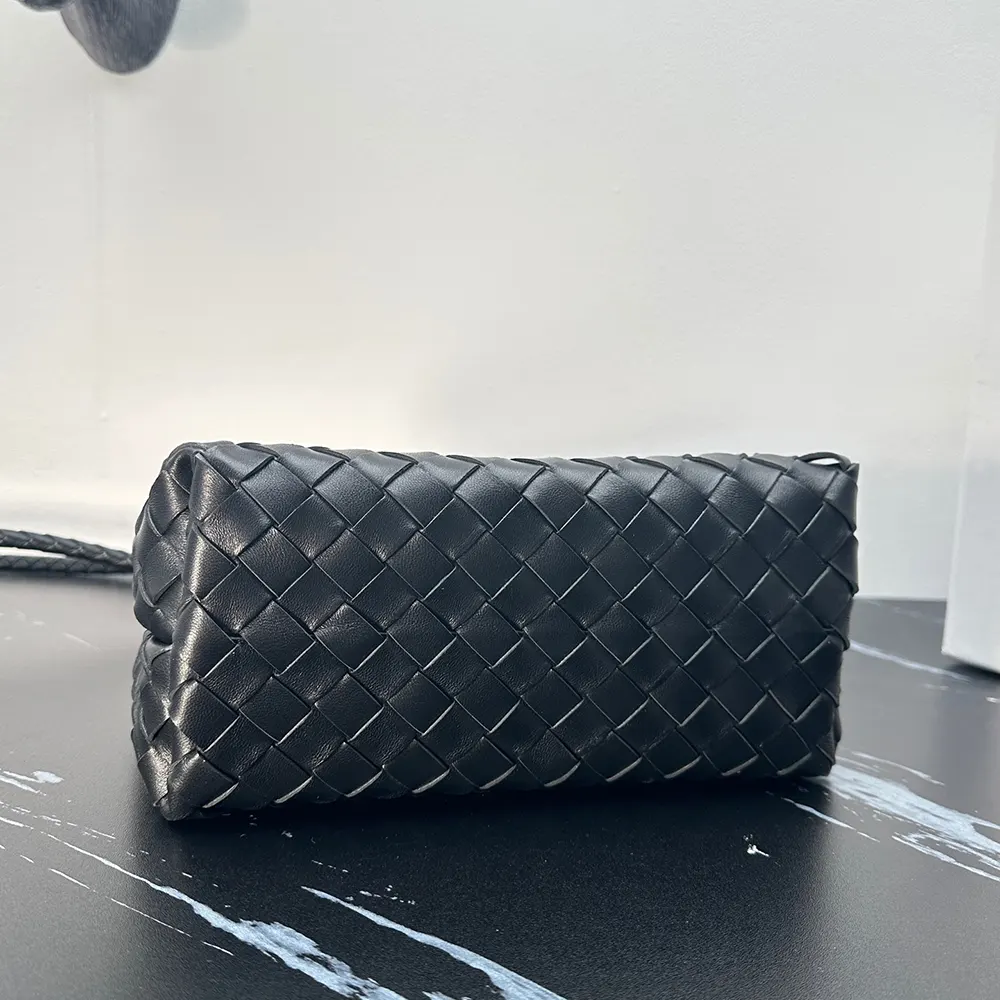 Bottega Veneta Women Small Andiamo Intrecciato Leather Top Handle Bag-Black/Silver - image 8