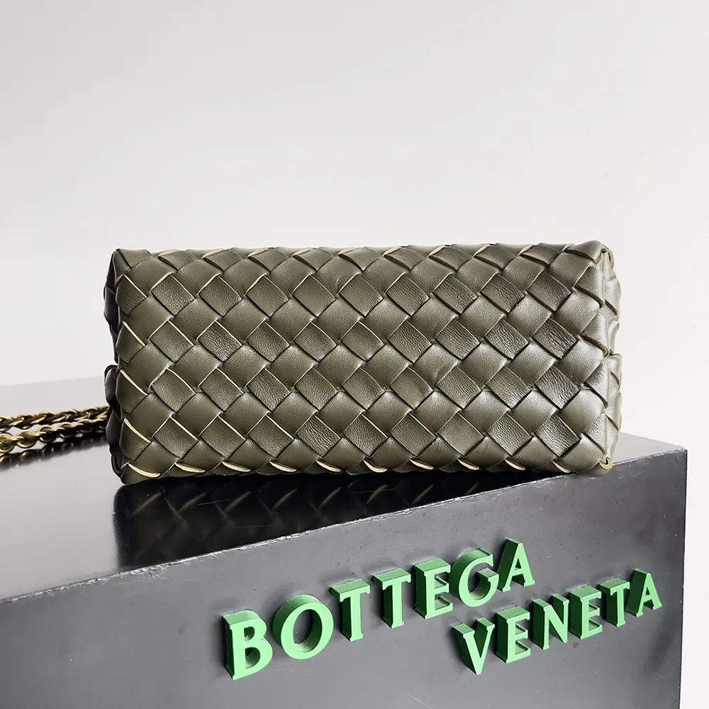 Bottega Veneta Women Small Andiamo Intrecciato Leather Top Handle Bag-Dark Green - image 6