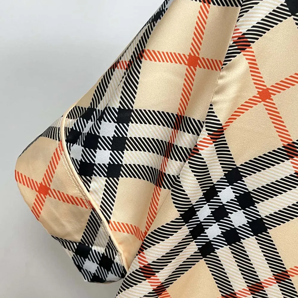 Burberry Men Check Short-Sleeved Silk Pajama Set - image 5