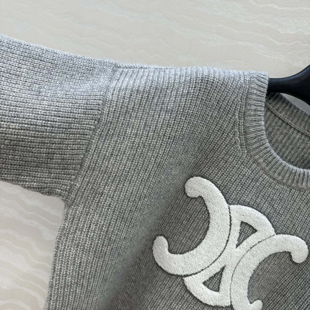 Celine Men Crew Neck Sweater In Ribbed Wool - image 9