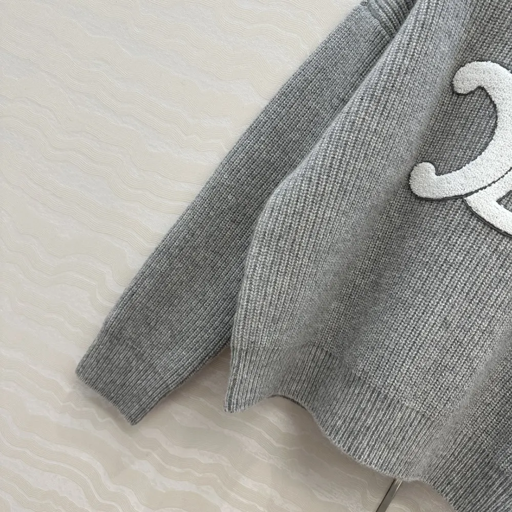Celine Men Crew Neck Sweater In Ribbed Wool - image 8