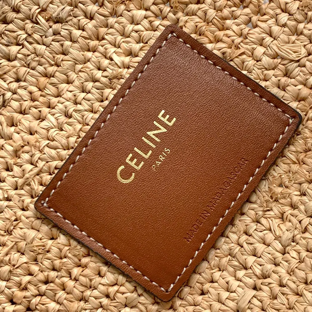 Celine Women Medium Supple Celine Classic Panier In Raffia And Calfskin - image 10