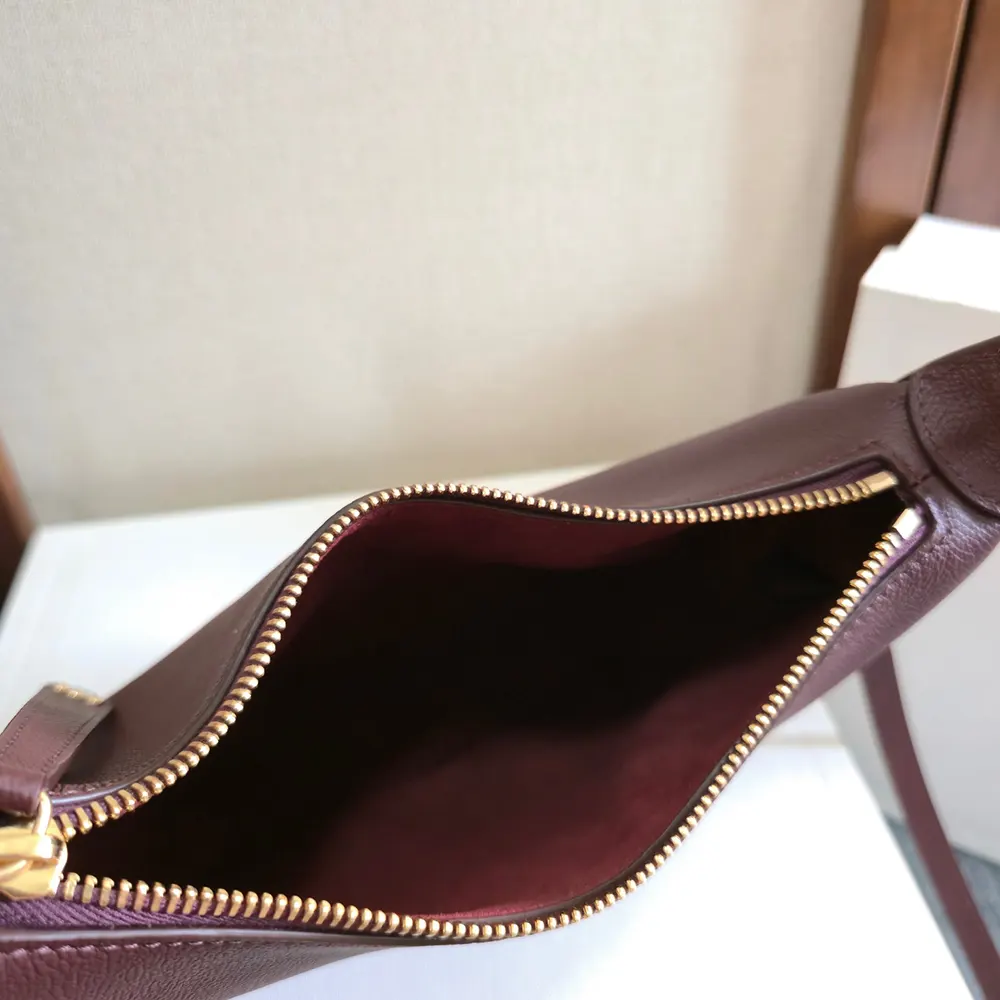 Celine Women Teen Celine Lulu in Grained Calfskin-Deep Burgundy - image 7
