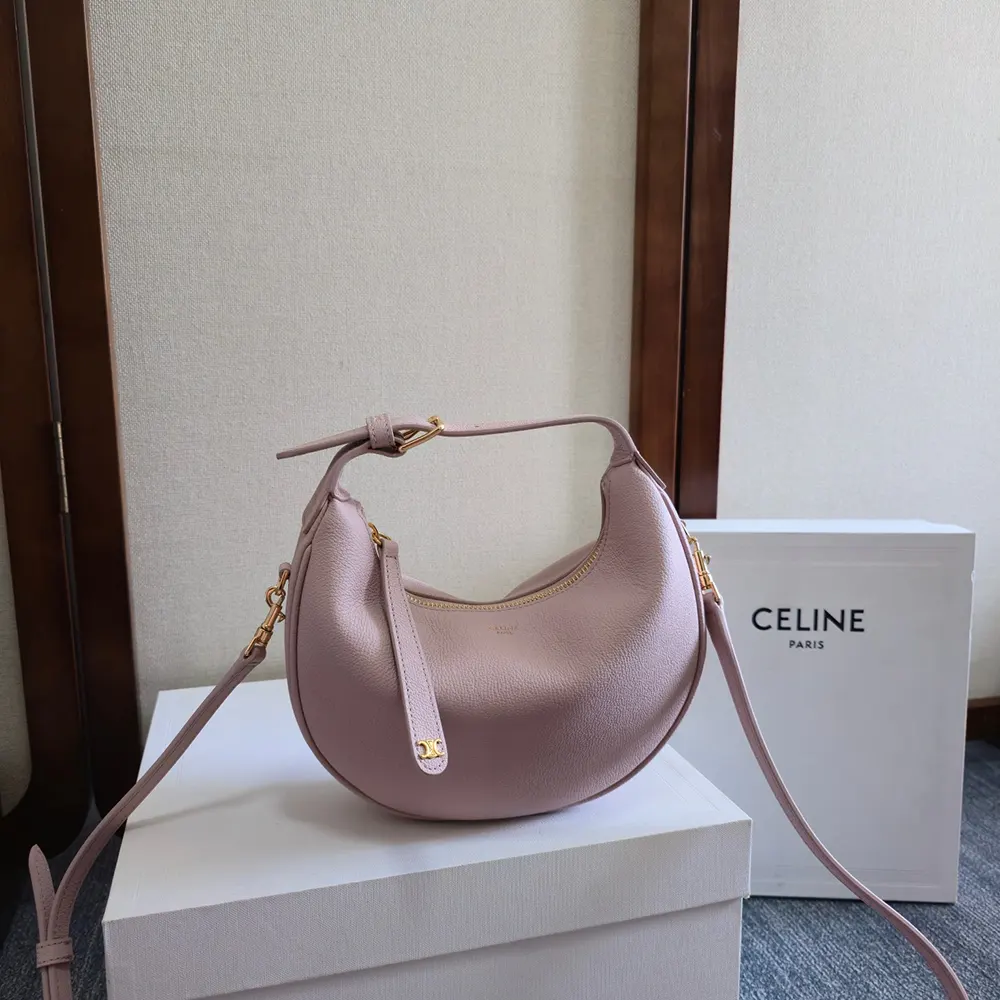 Side view showing Teen Celine Lulu bag’s signature quilted texture